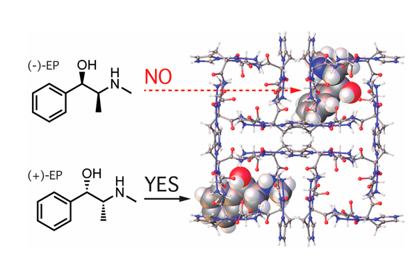 JACS paper on peptide MOFs for enantioselective separation of chiral drugs.